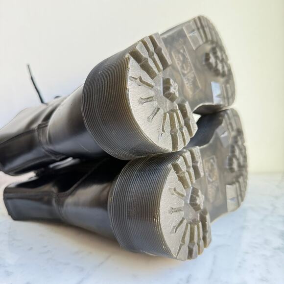 Dr. Martens Jadon Black Leather Platform Combat Boots – Women’s 8 - Picture 7 of 10